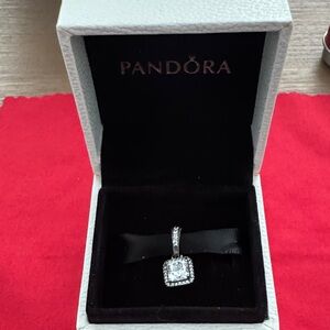 Pandora Silver charm/pendant with Sparkling Stone.